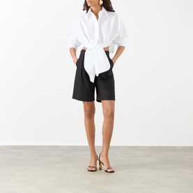 Asymmetric Backless Shirt