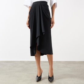 Draped Slit Skirt