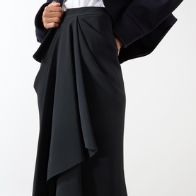 Draped Slit Skirt
