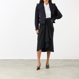 Draped Slit Skirt