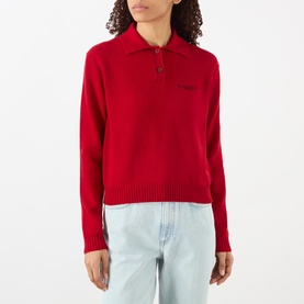 Logo Knit Polo Shirt