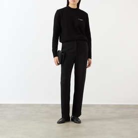 High-Rise Ankle Slim Leg Trousers