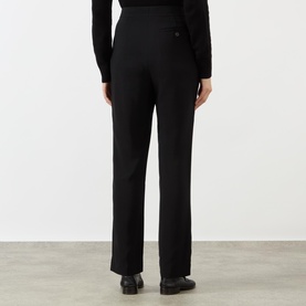 High-Rise Ankle Slim Leg Trousers