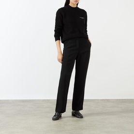 High-Rise Ankle Slim Leg Trousers