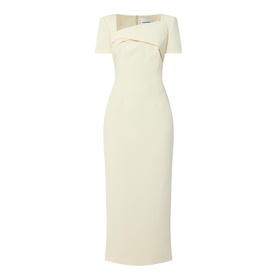 Asymmetric Drape Pencil Dress