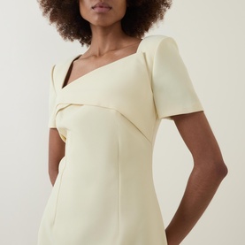 Asymmetric Drape Pencil Dress