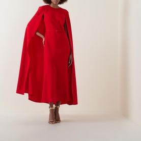 Belted Cape Dress