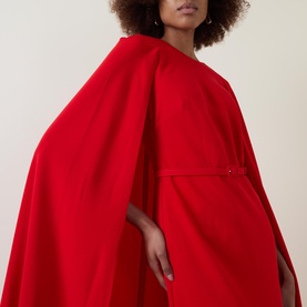 Belted Cape Dress