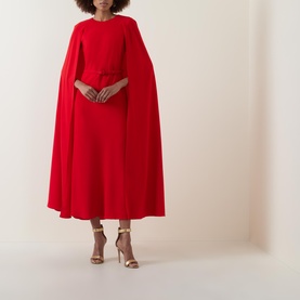 Belted Cape Dress