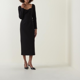 Twist Drape Stretch Dress