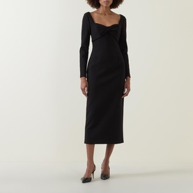 Twist Drape Stretch Dress