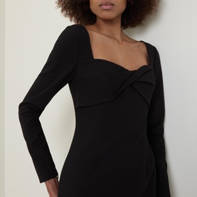 Twist Drape Stretch Dress