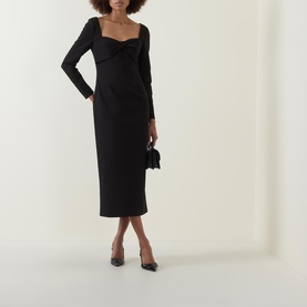 Twist Drape Stretch Dress