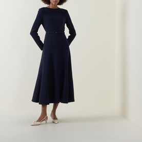 Belted Flared Dress