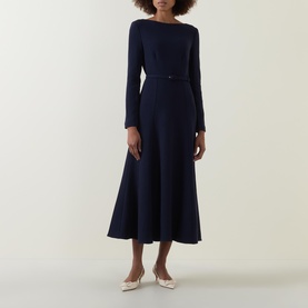 Belted Flared Dress