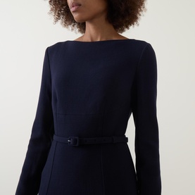 Belted Flared Dress