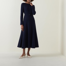 Belted Flared Dress