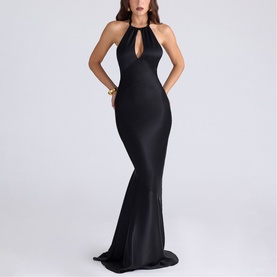 Oliviana Keyhole Halter Dress