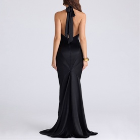 Oliviana Keyhole Halter Dress