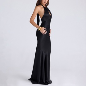 Oliviana Keyhole Halter Dress
