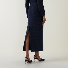Boucl&eacute; Column Skirt