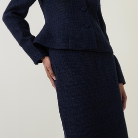Boucl&eacute; Column Skirt