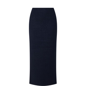 Boucl&eacute; Column Skirt