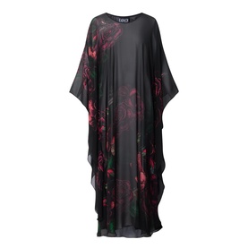 R&oacute;is&iacute;n Dubh Dearg Silk Cape Dress