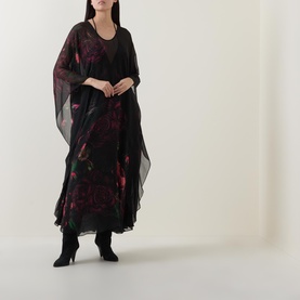 R&oacute;is&iacute;n Dubh Dearg Silk Cape Dress