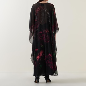 R&oacute;is&iacute;n Dubh Dearg Silk Cape Dress