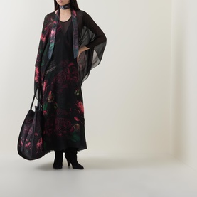 R&oacute;is&iacute;n Dubh Dearg Silk Cape Dress