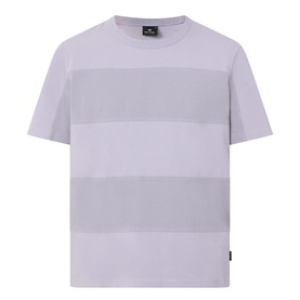 Logo Tonal Block Striped T-Shirt