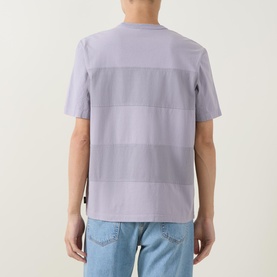 Logo Tonal Block Striped T-Shirt