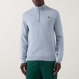 Zebra Half-Zip Sweater