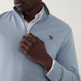 Zebra Half-Zip Sweater