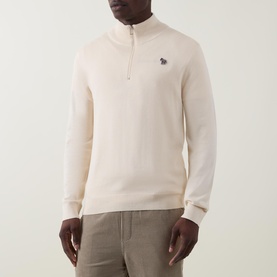 Zebra Half-Zip Sweater