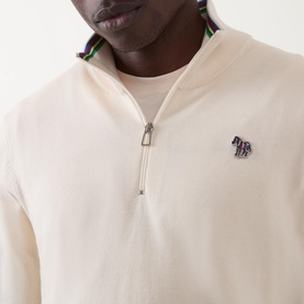 Zebra Half-Zip Sweater