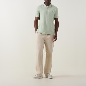 Tipped Zebra Logo Polo Shirt