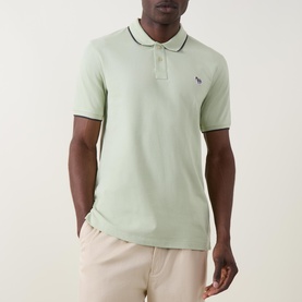 Tipped Zebra Logo Polo Shirt