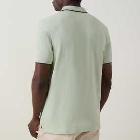Tipped Zebra Logo Polo Shirt