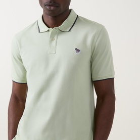 Tipped Zebra Logo Polo Shirt
