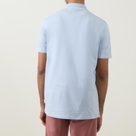Contrast Trim Zip Polo Shirt