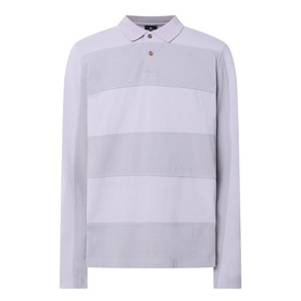 Logo Tonal Block Striped Rugby Shirt