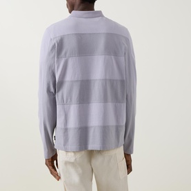 Logo Tonal Block Striped Rugby Shirt