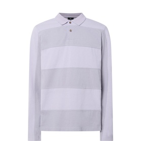 Logo Tonal Block Striped Rugby Shirt