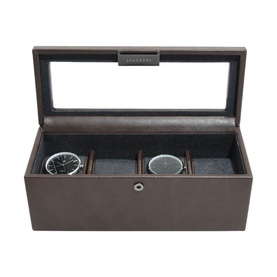 Brown 4-Piece Watch Box