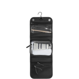 Fluted Black Travel Hanging Washbag