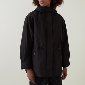 Logo Drawstring Parka Jacket
