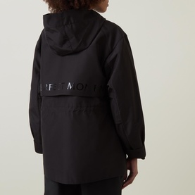 Logo Drawstring Parka Jacket
