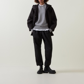 Logo Drawstring Parka Jacket